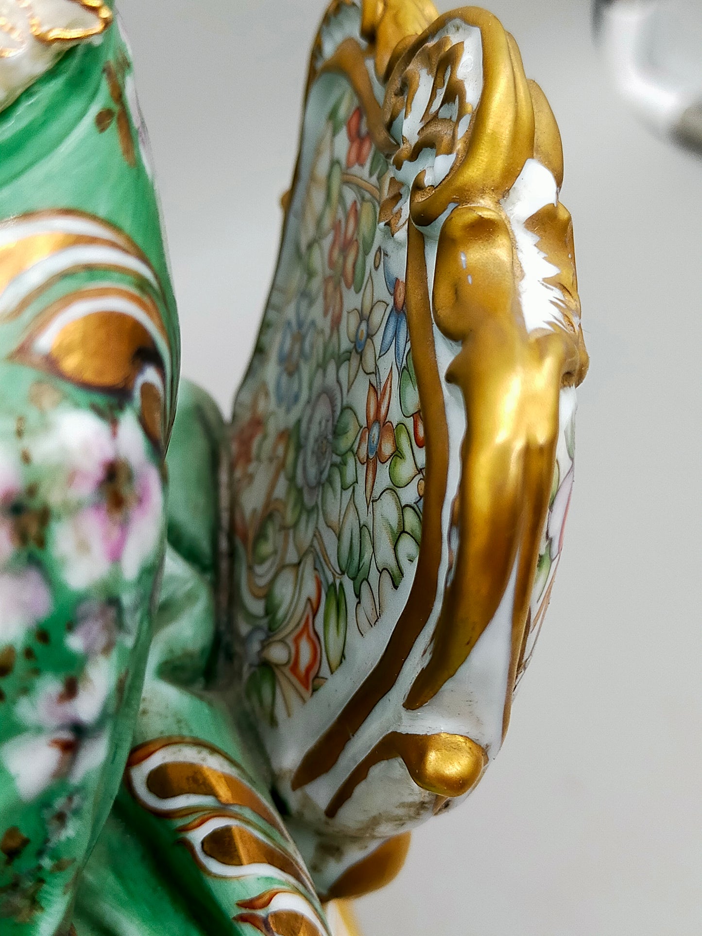 Capodimonte Porzellan Figur Madame Pompadour Italien Signiert