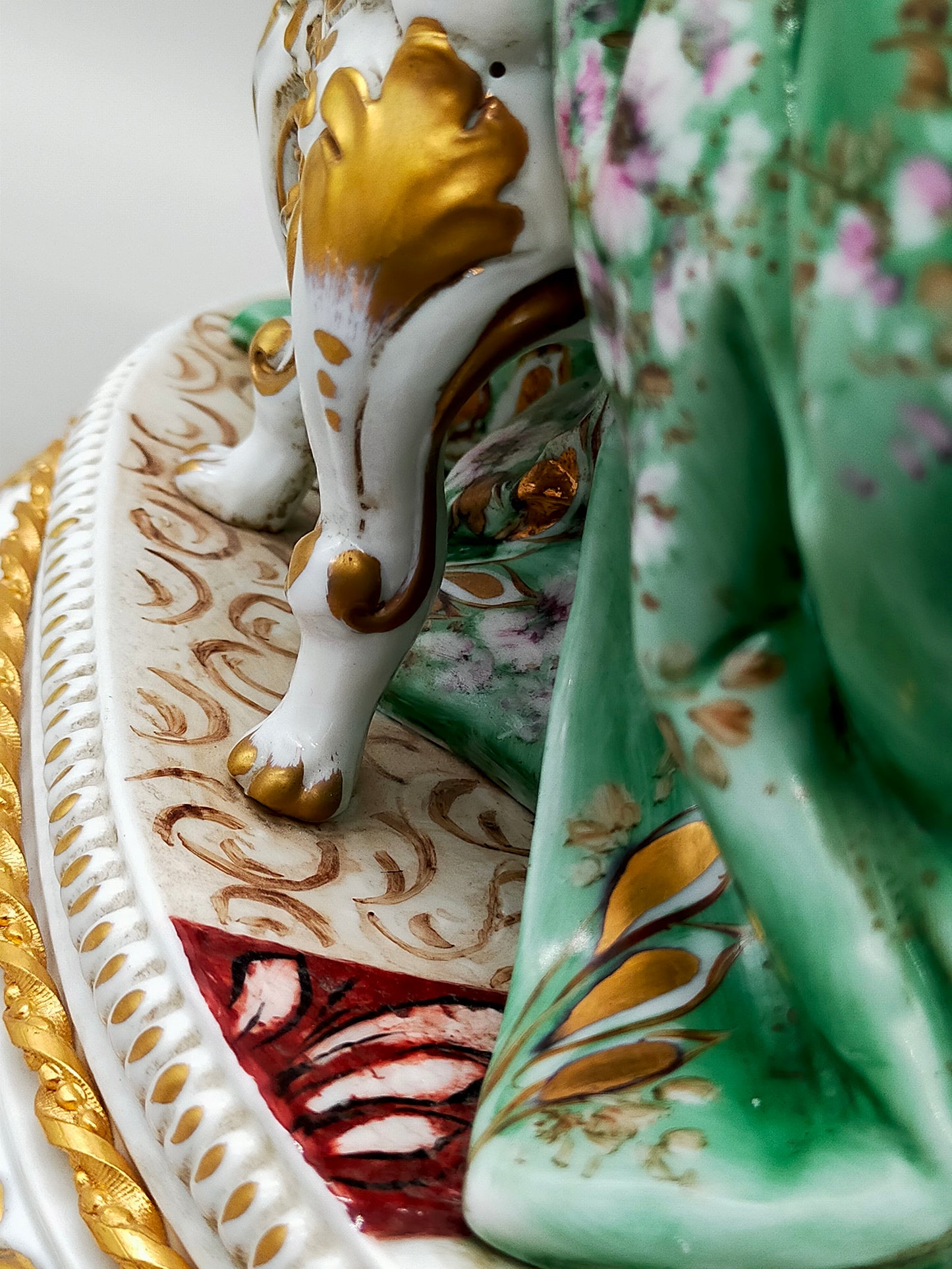Capodimonte Porzellan Figur Madame Pompadour Italien Signiert