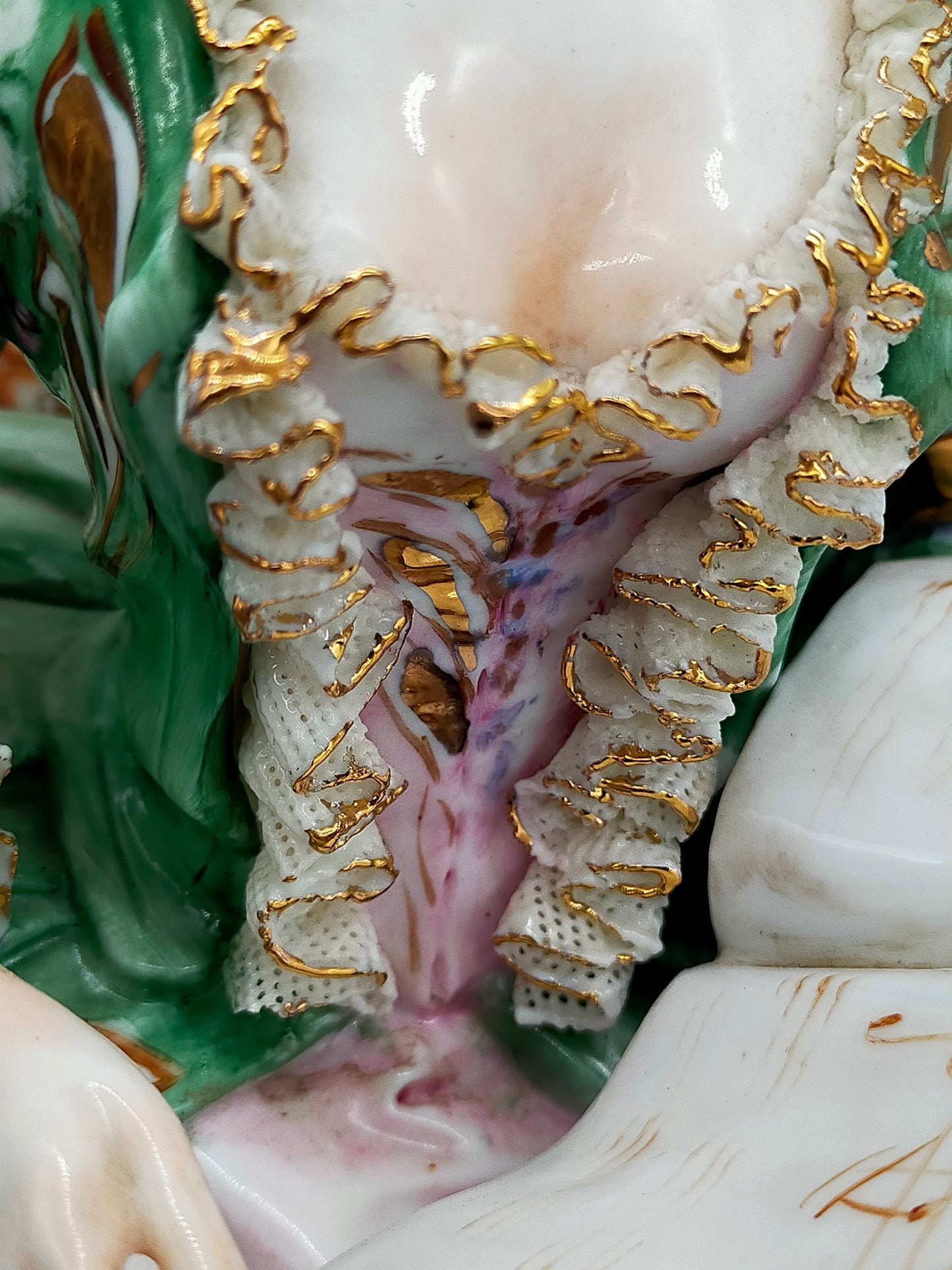 Capodimonte Porzellan Figur Madame Pompadour Italien Signiert