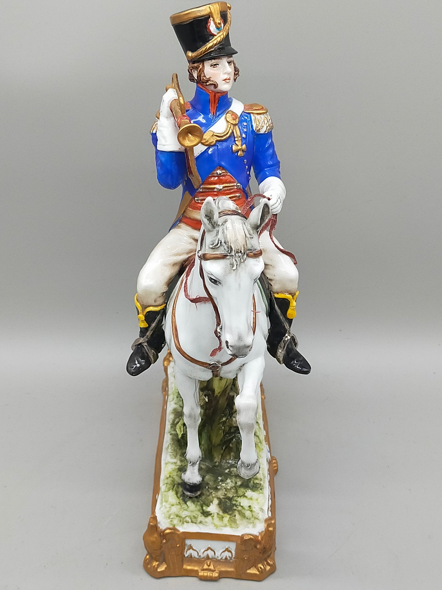 Napoleon Bonaparte Offizier 1808 - Porzellan Figur Limoges Handarbeit