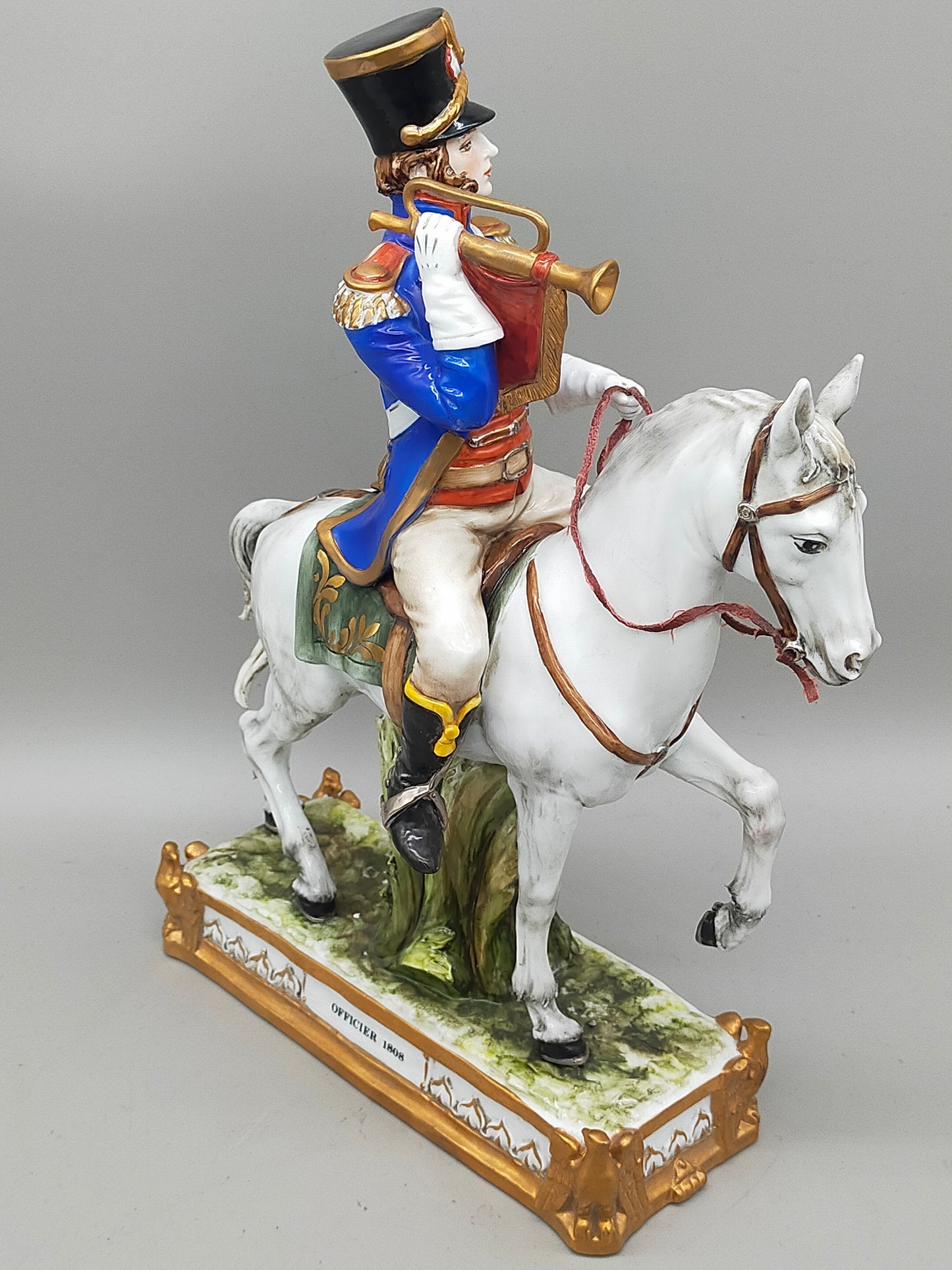 Napoleon Bonaparte Offizier 1808 - Porzellan Figur Limoges Handarbeit