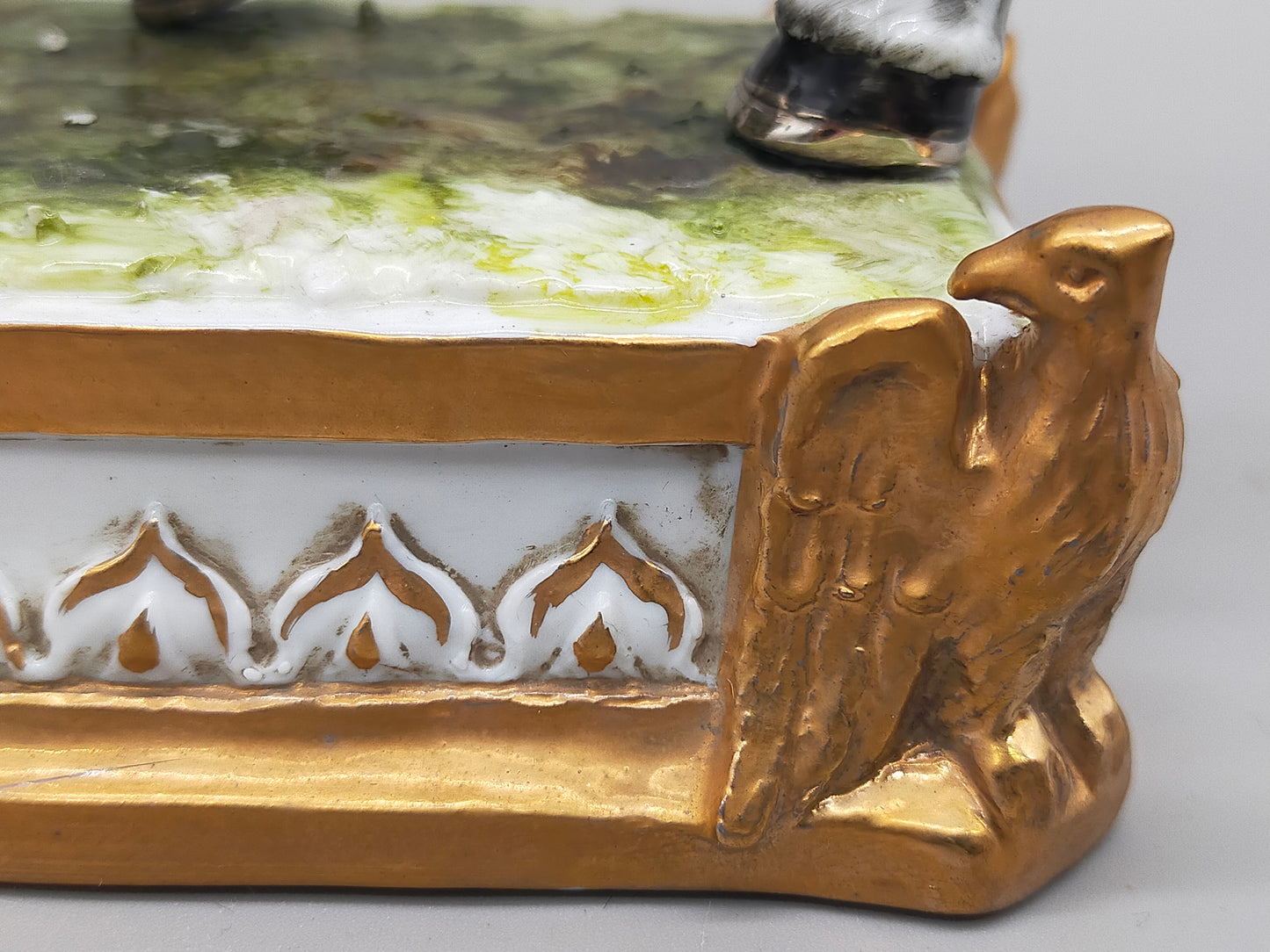Napoleon Bonaparte Offizier 1808 - Porzellan Figur Limoges Handarbeit