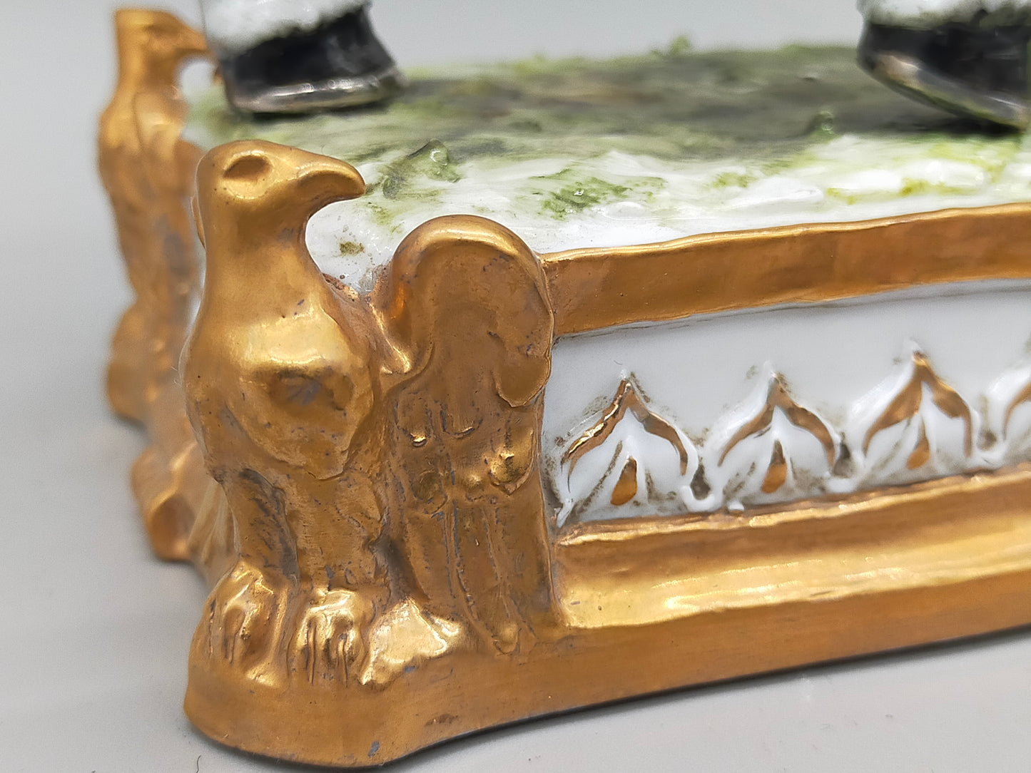 Napoleon Bonaparte Offizier 1808 - Porzellan Figur Limoges Handarbeit