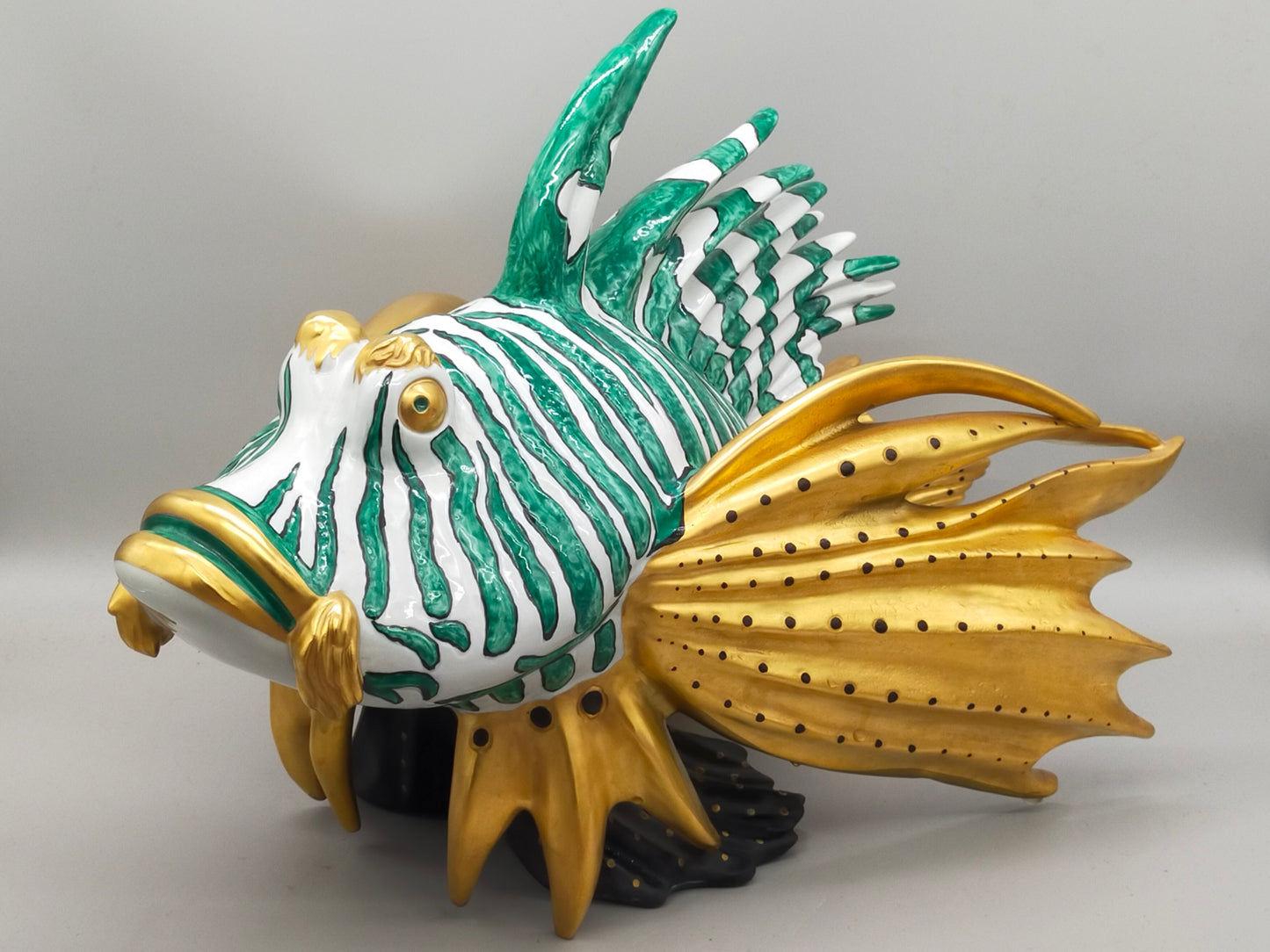 Firenze Porzellan Fisch Figur Italien Handarbeit –  Luxus