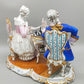 Limoges Porzellan Figur Paar Schach Szene handarbeit signiert