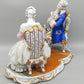 Limoges Porzellan Figur Paar Schach Szene handarbeit signiert