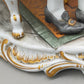 Limoges Porzellan Figur Paar Schach Szene handarbeit signiert