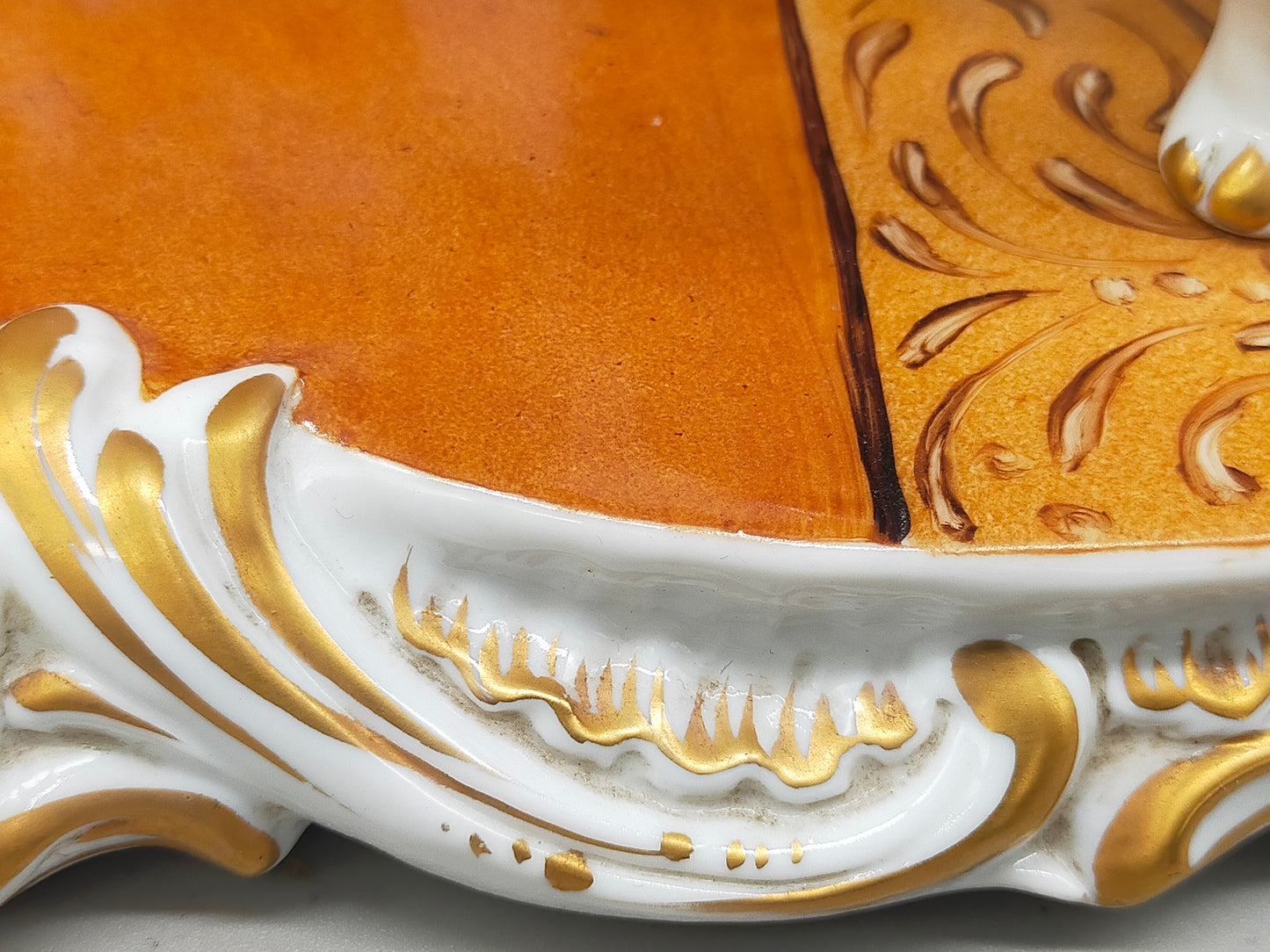 Limoges Porzellan Figur Paar Schach Szene handarbeit signiert