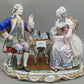 Limoges Porzellan Figur Paar Schach Szene handarbeit signiert