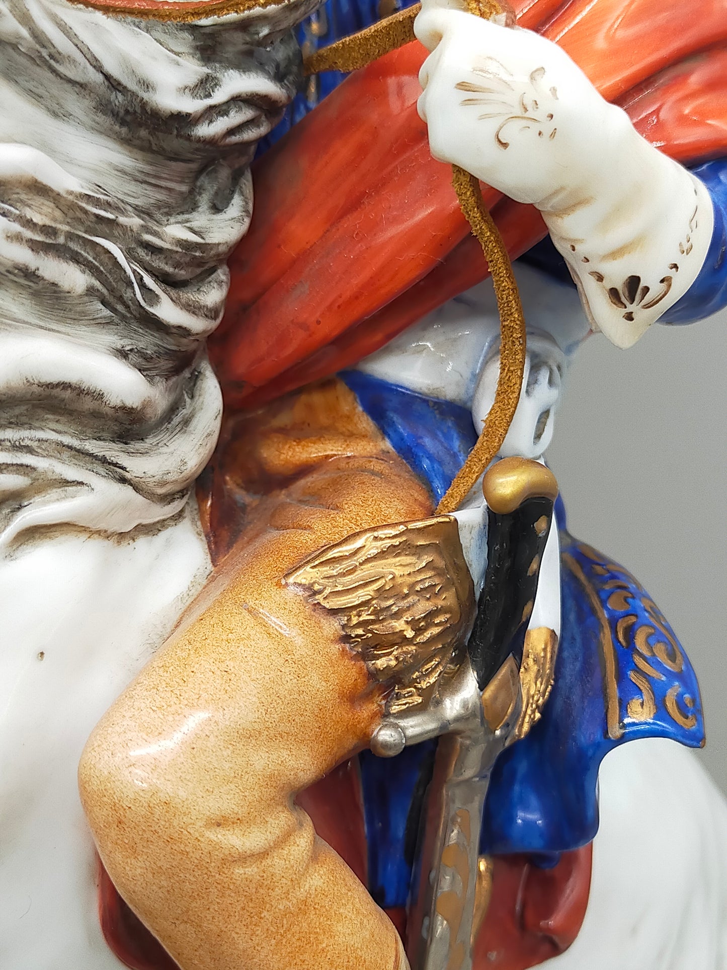 Napoleon Bonaparte Reiter Figur Limoges Porzellan -handbemalt - Handarbeit