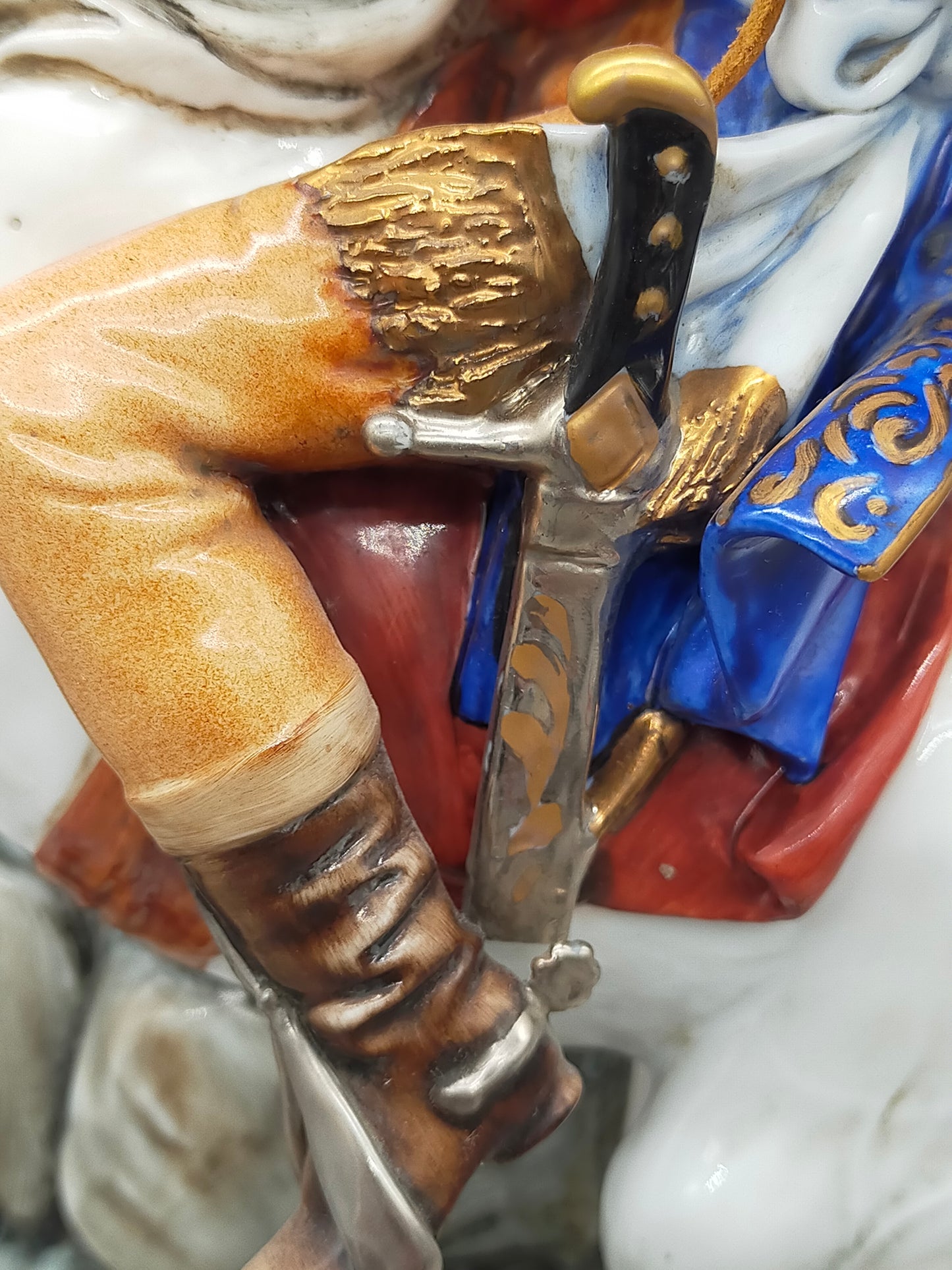 Napoleon Bonaparte Reiter Figur Limoges Porzellan -handbemalt - Handarbeit