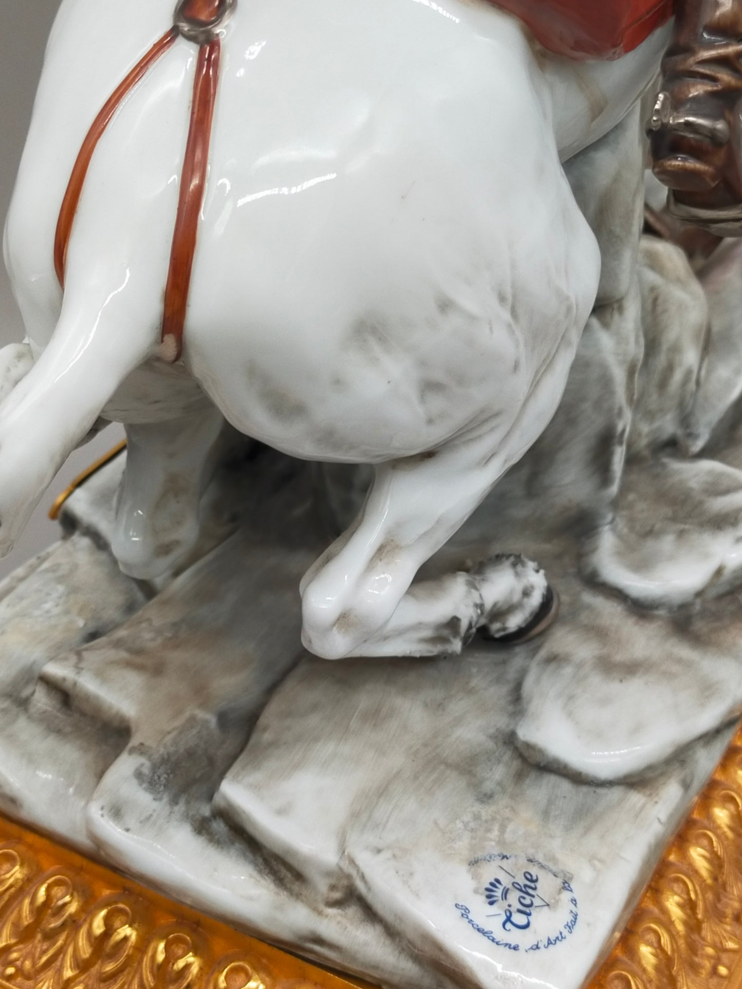 Napoleon Bonaparte Reiter Figur Limoges Porzellan -handbemalt - Handarbeit
