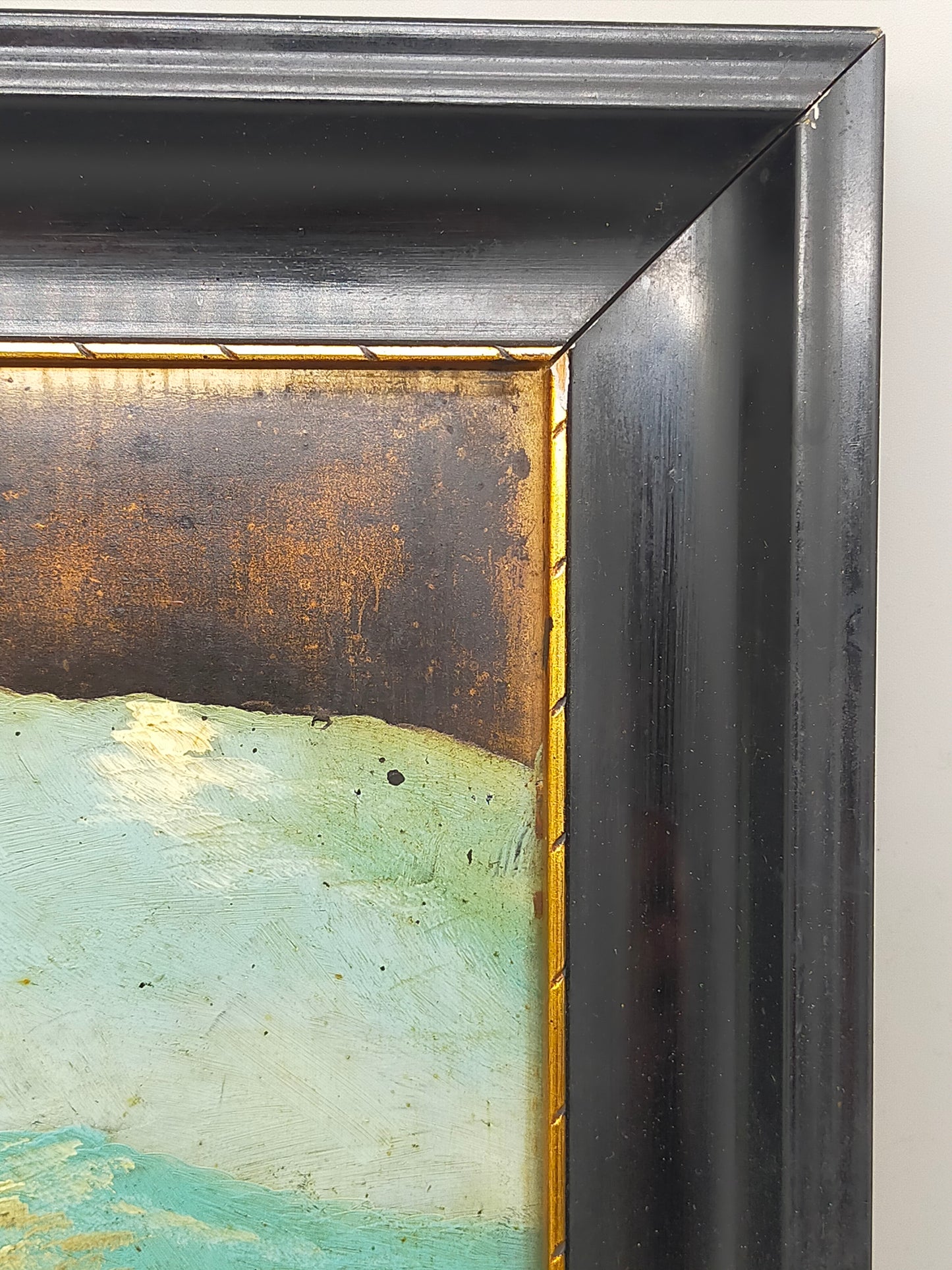 Antike Japanische Landschaftsgemälde Relief Malerei - Wandbild