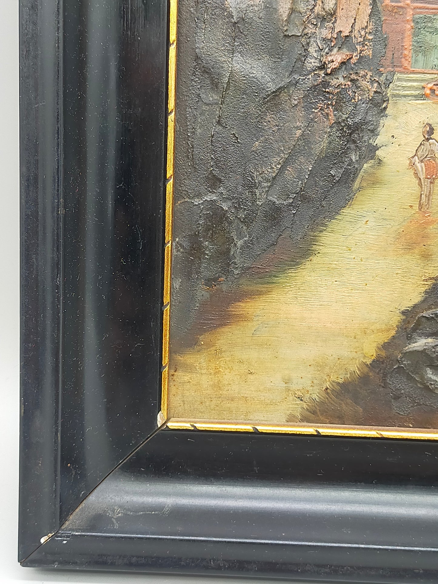 Antike Japanische Landschaftsgemälde Relief Malerei - Wandbild