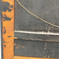 Japanische Pagoden Landschaft Relief Gemälde Vintage Wandbild