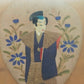 Vintage Japanisches Fächerbild mit Vintage-Wandobjekten