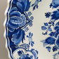 Vintage Delft Blue Holland Wandteller, niederländische Schiffsszene, handbemalte