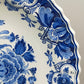 Vintage Delft Blue Holland Wandteller, niederländische Schiffsszene, handbemalte