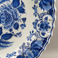 Vintage Delft Blue Holland Wandteller, niederländische Schiffsszene, handbemalte