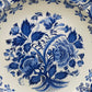 Vintage Delft Blue Holland Wandteller, niederländische Schiffsszene, handbemalte