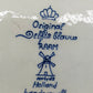 Vintage Delft Blue Holland Wandteller, niederländische Schiffsszene, handbemalte