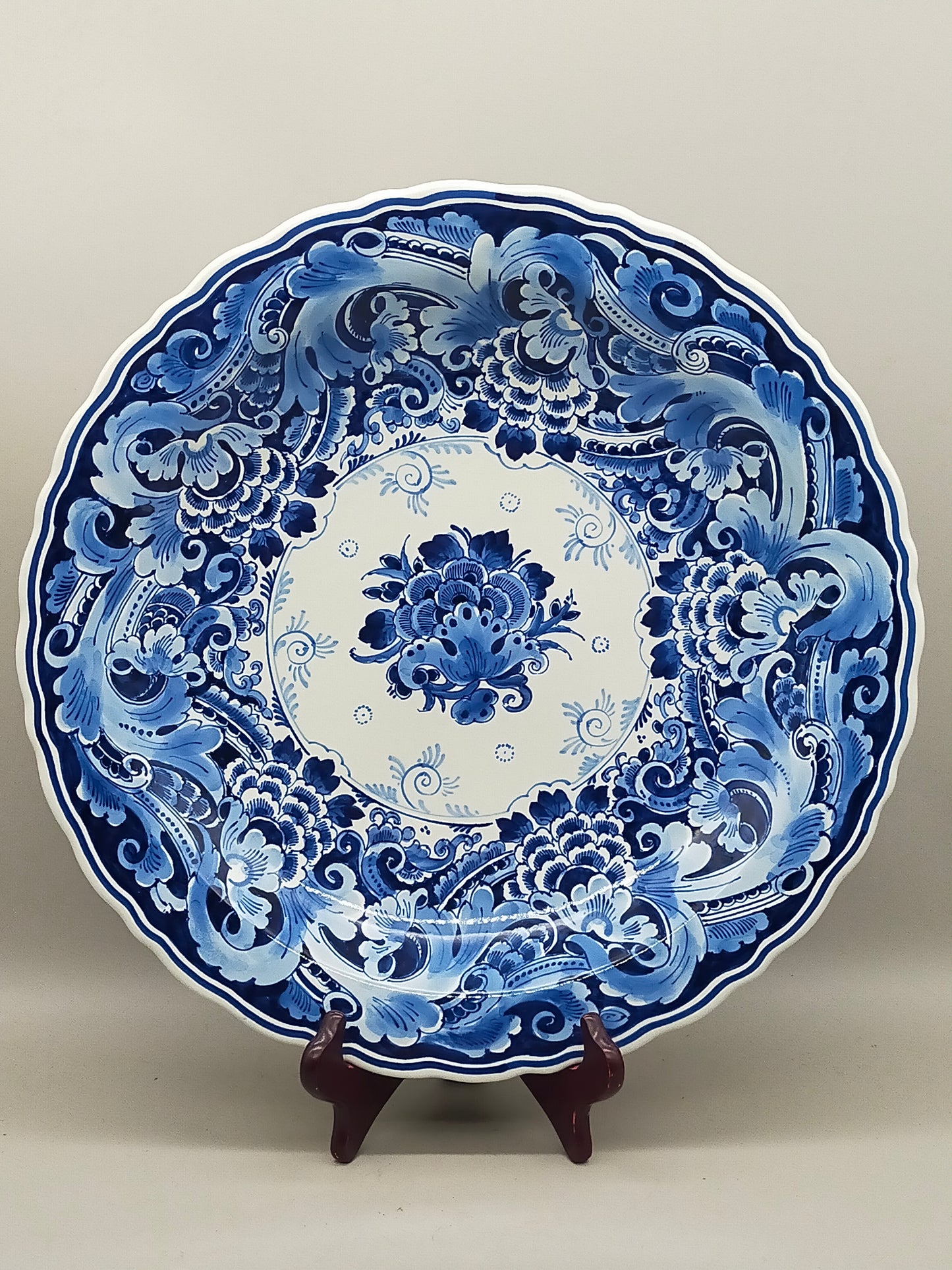 Vintage Delft Blue Holland Wandteller, handbemalte