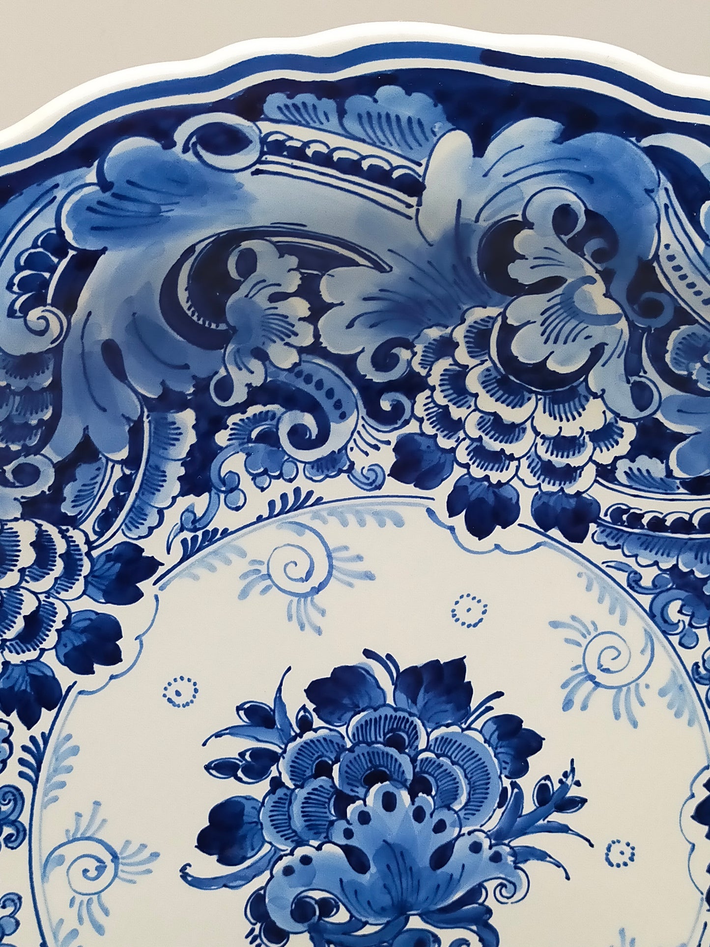 Vintage Delft Blue Holland Wandteller, handbemalte