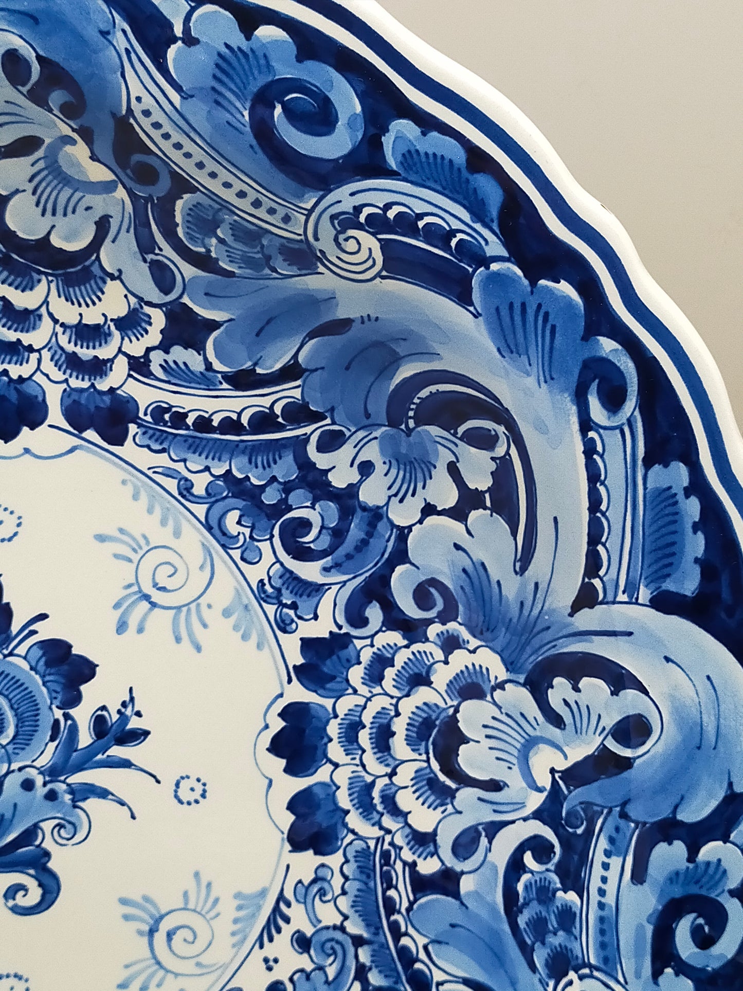 Vintage Delft Blue Holland Wandteller, handbemalte