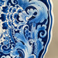 Vintage Delft Blue Holland Wandteller, handbemalte
