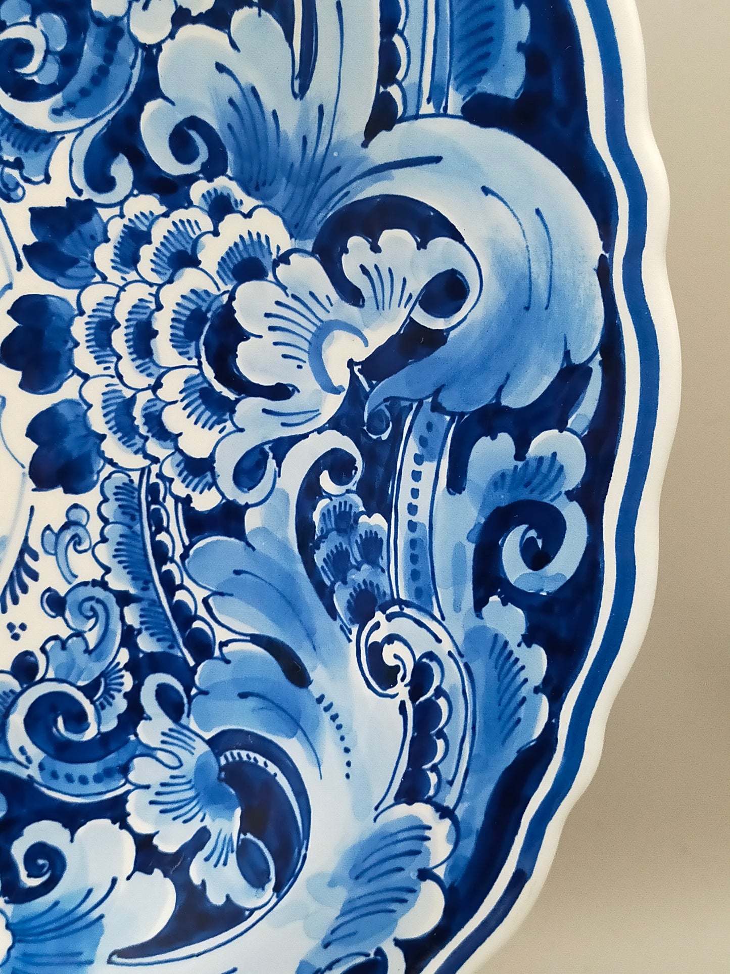 Vintage Delft Blue Holland Wandteller, handbemalte