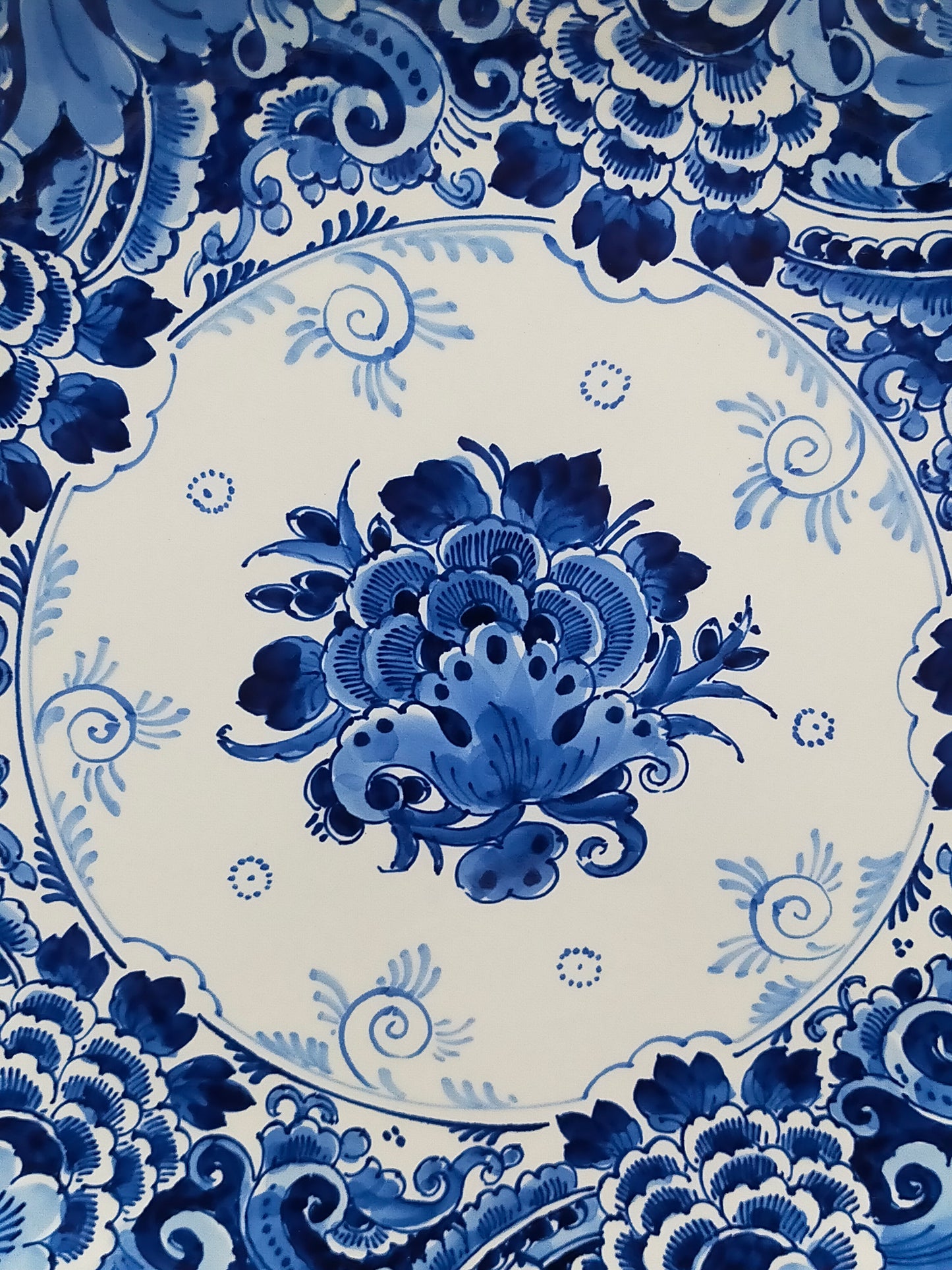 Vintage Delft Blue Holland Wandteller, handbemalte