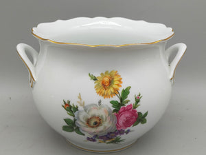 Kaiser Porzellan Schale floral handbemalt mit Goldrand Farbe