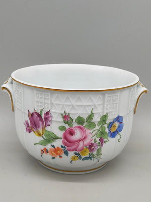 Dresden Porzellan Schale mit Blumenmalerei – Handbemalt