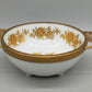 Bayreuth Gloria Porzellan Schale Golden Rose 24K Goldrand & florales