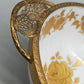 Bayreuth Gloria Porzellan Schale Golden Rose 24K Goldrand & florales