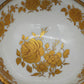 Bayreuth Gloria Porzellan Schale Golden Rose 24K Goldrand & florales