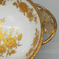 Bayreuth Gloria Porzellan Schale Golden Rose 24K Goldrand & florales