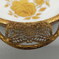 Bayreuth Gloria Porzellan Schale Golden Rose 24K Goldrand & florales