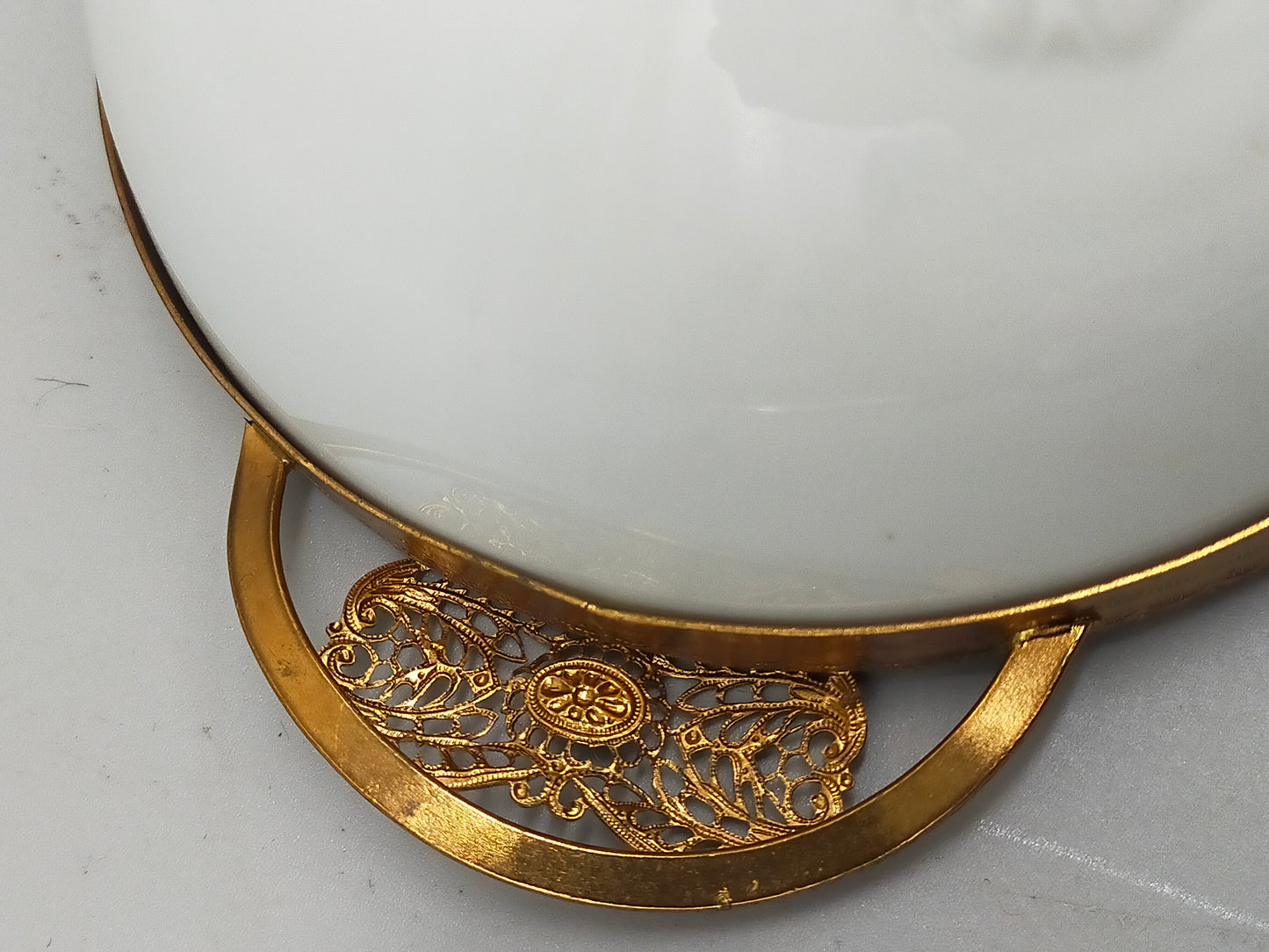 Bayreuth Gloria Porzellan Schale Golden Rose 24K Goldrand & florales