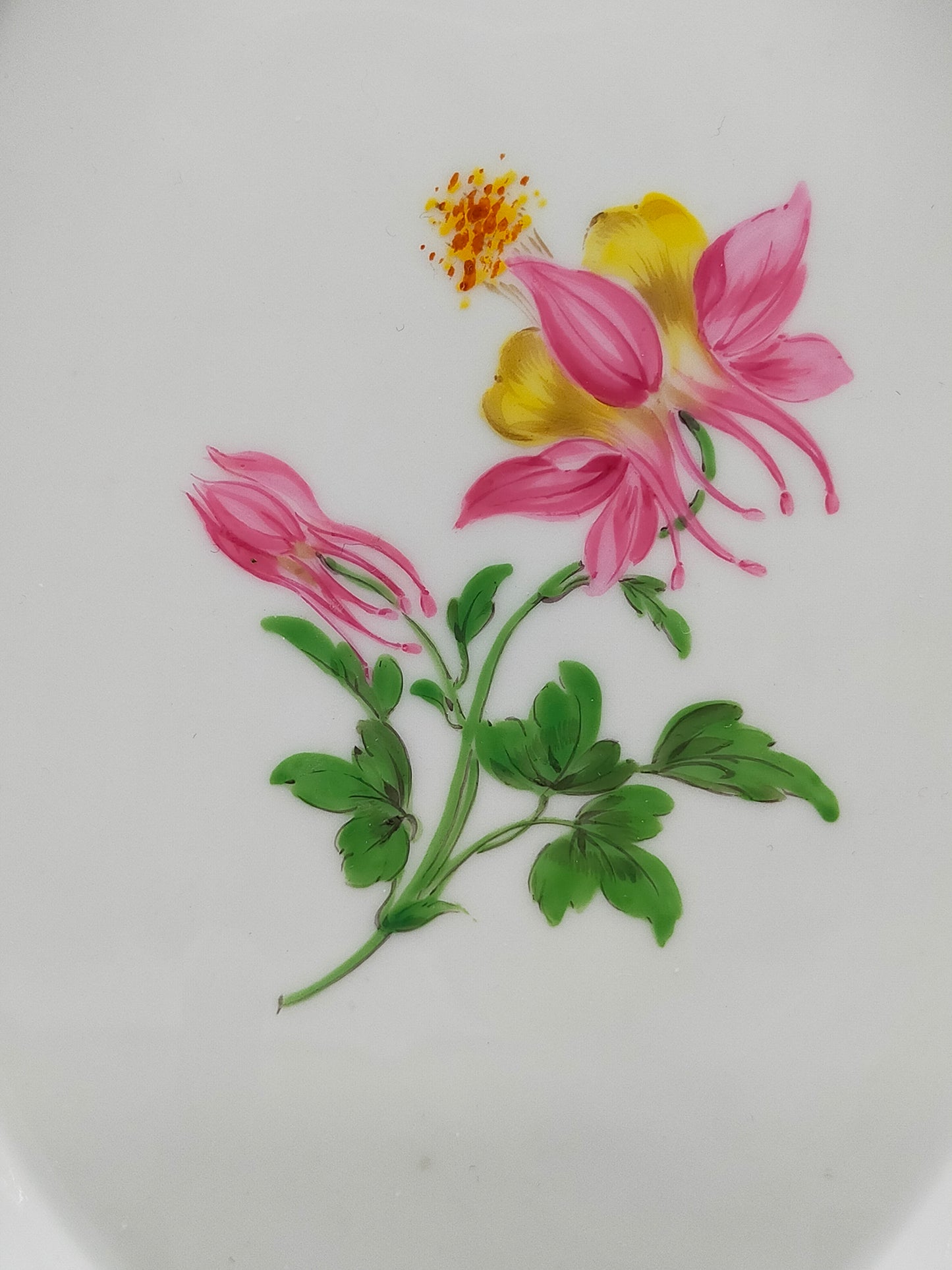Meissen Porzellan Platte – Handbemalt mit Blumen