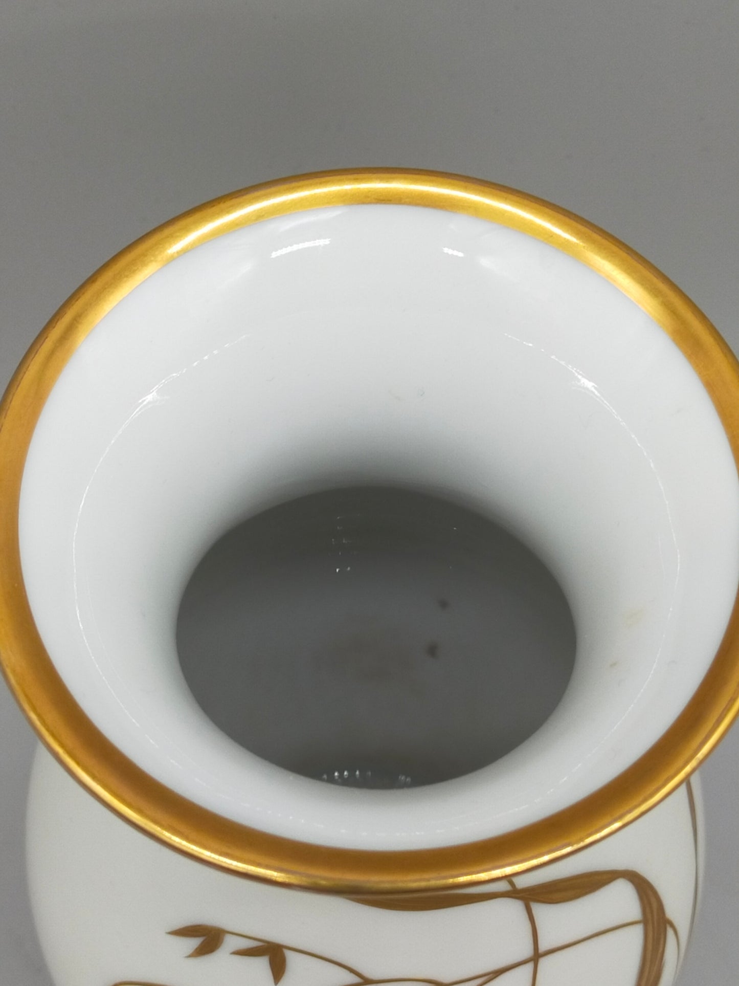 Rhenania Duisdorf Porzellan Vase – Golddekor mit Ährenmotiv