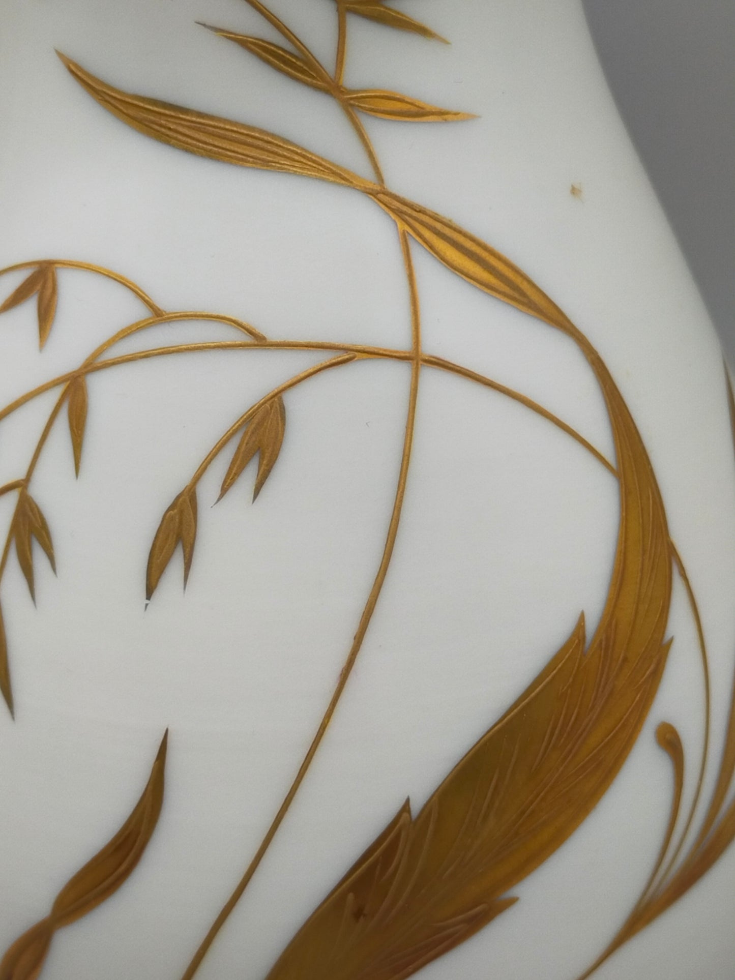 Rhenania Duisdorf Porzellan Vase – Golddekor mit Ährenmotiv