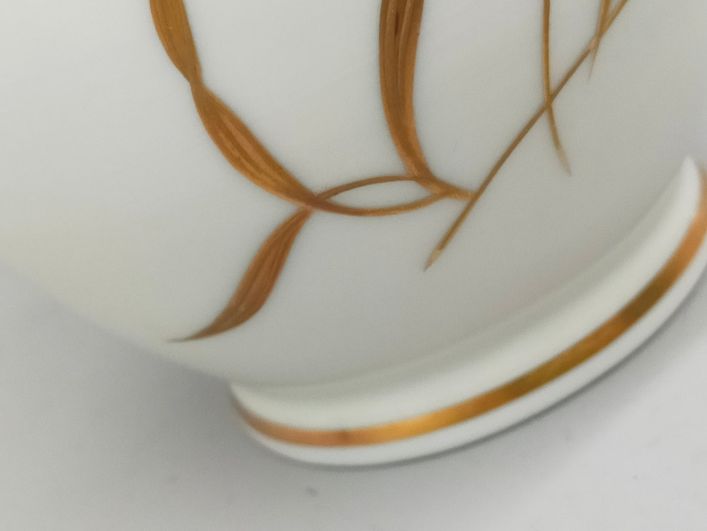 Rhenania Duisdorf Porzellan Vase – Golddekor mit Ährenmotiv