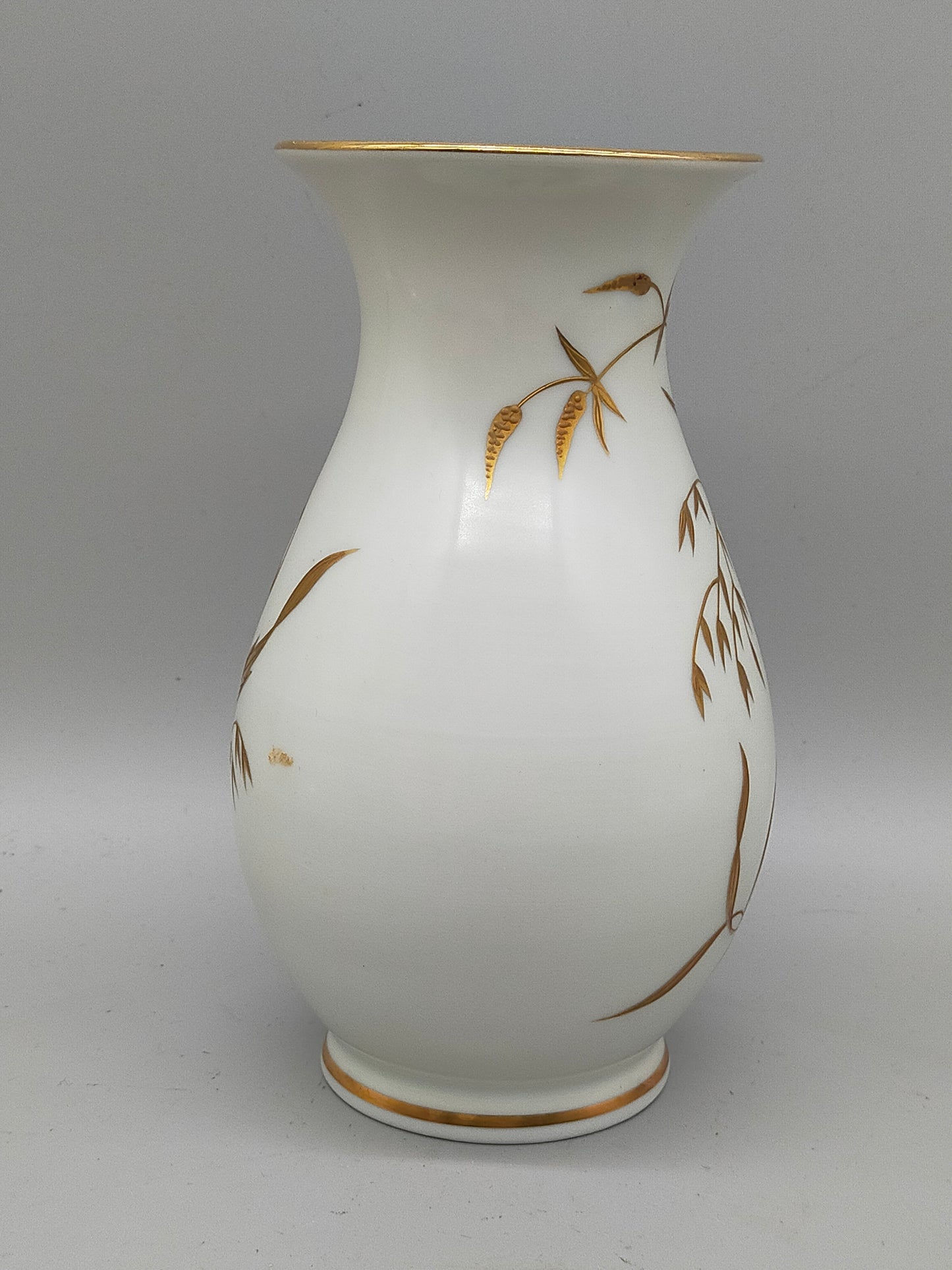 Rhenania Duisdorf Porzellan Vase – Golddekor mit Ährenmotiv