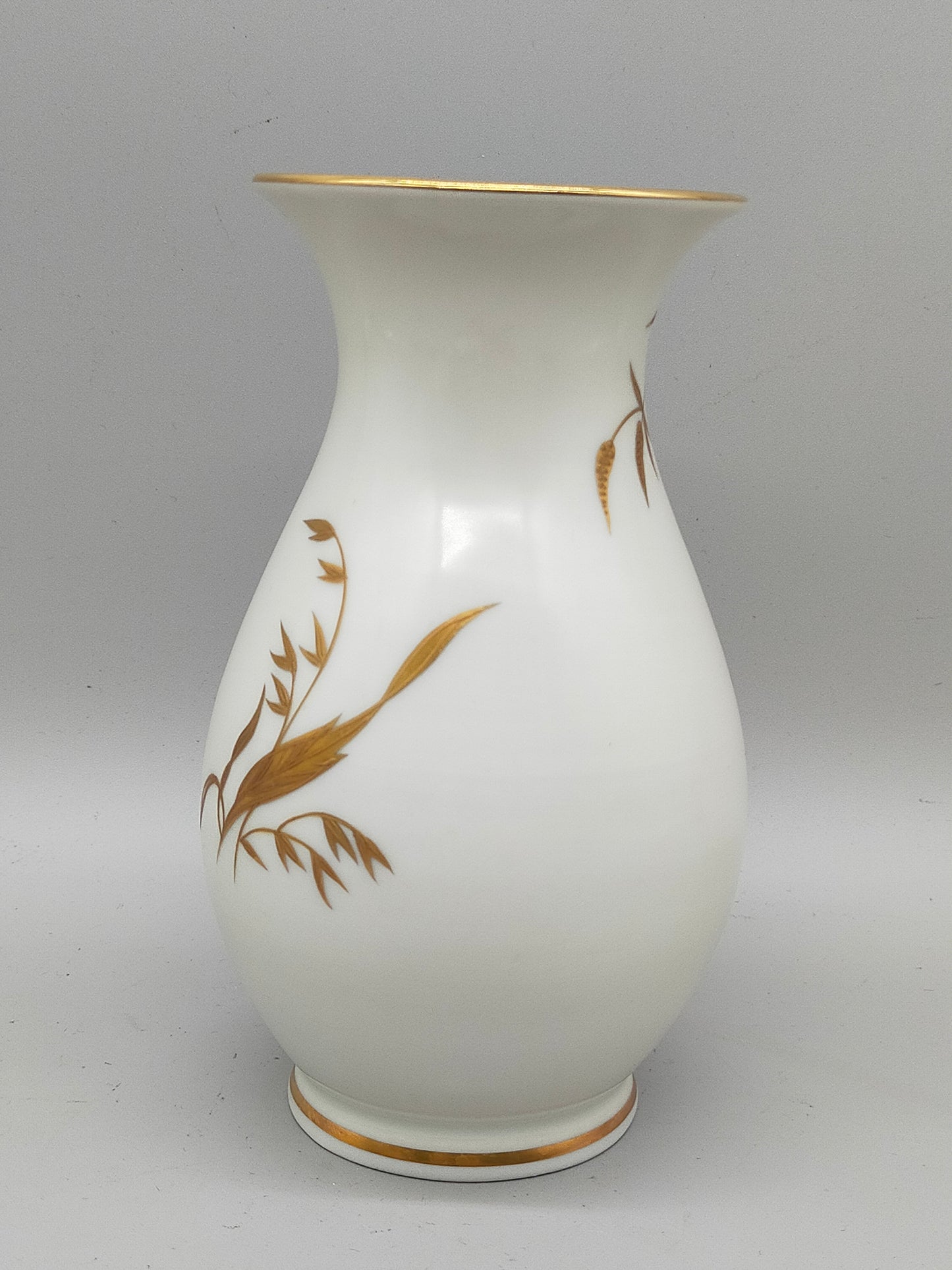 Rhenania Duisdorf Porzellan Vase – Golddekor mit Ährenmotiv
