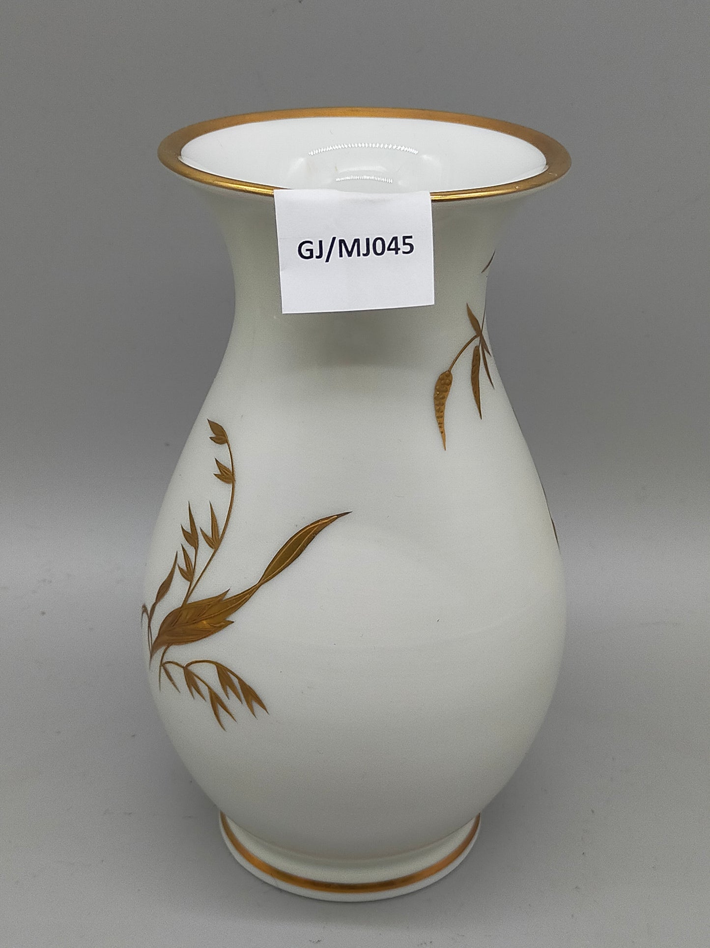 Rhenania Duisdorf Porzellan Vase – Golddekor mit Ährenmotiv