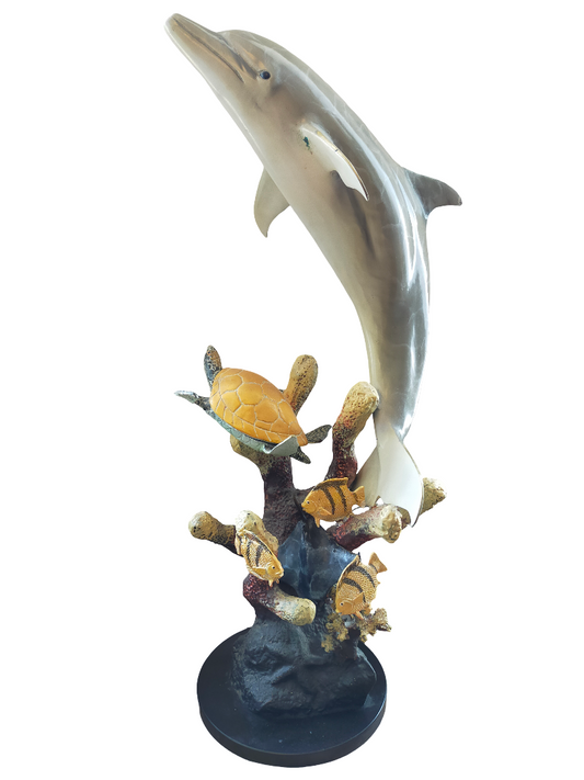 Designer Bronze Figure mit Meeresmotiv – Dekorative Kunstfigur