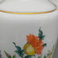 Prachtvolle Dresden Porzellan Schwanenhenkel Vase – Handbemaltes Blumendekor