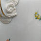 Prachtvolle Dresden Porzellan Schwanenhenkel Vase – Handbemaltes Blumendekor
