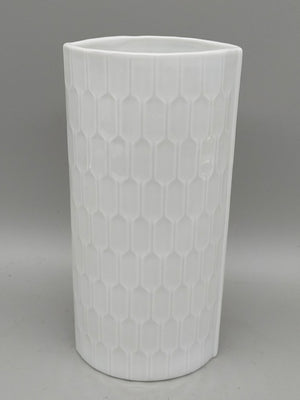 Zeitlose Alka Kunst Bavaria Vase – Weißes Relief-Design für modernes Wohnen